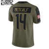Seattle Seahawks Tröjor DK Metcalf 14 Nike 2021 Salute to Service - Barn